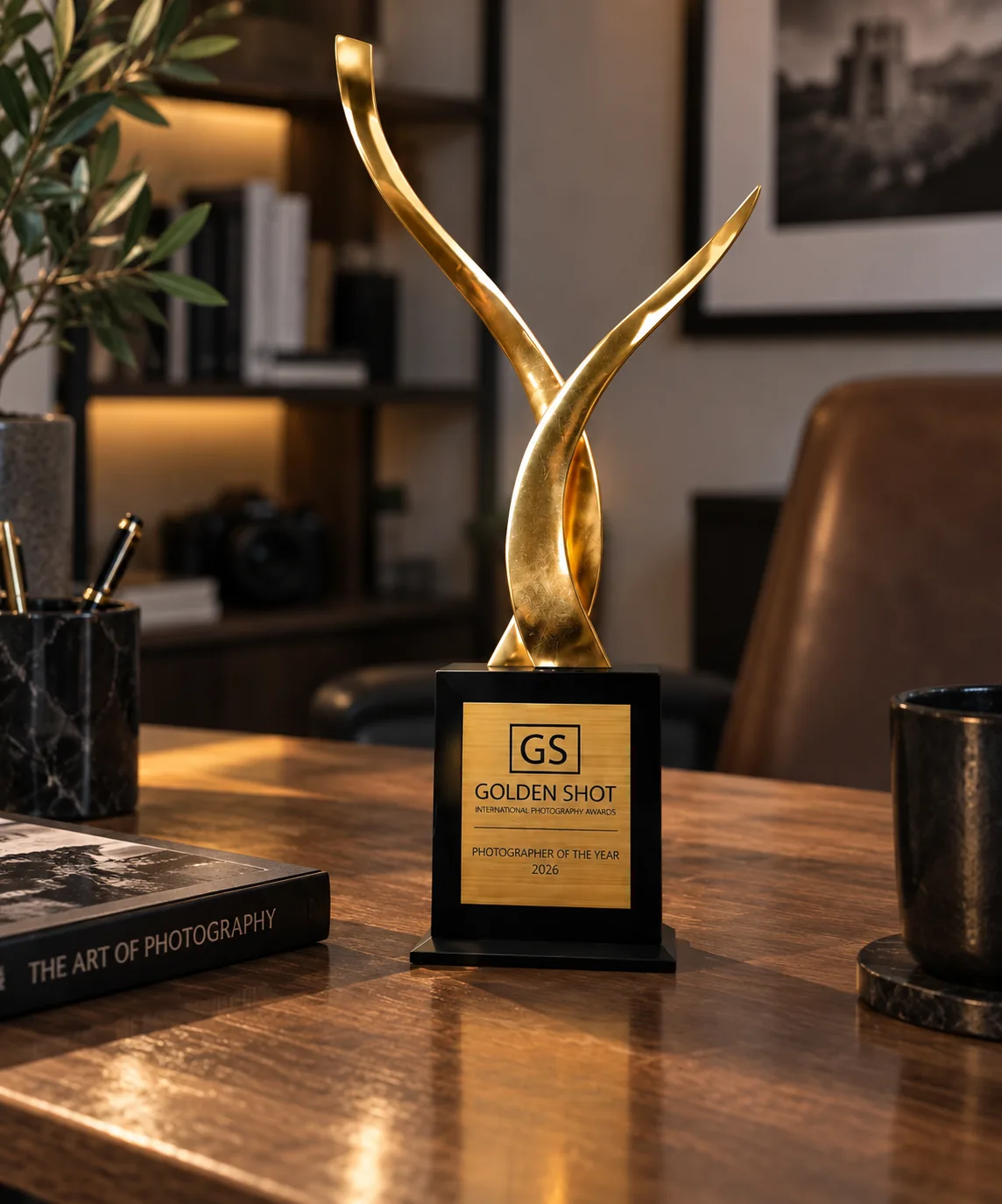 Custom photography award trophy